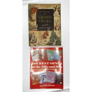 100 Best Songs of the 20s and 30s AND A Treasury of Grand Opera‎ Books Lot of 2